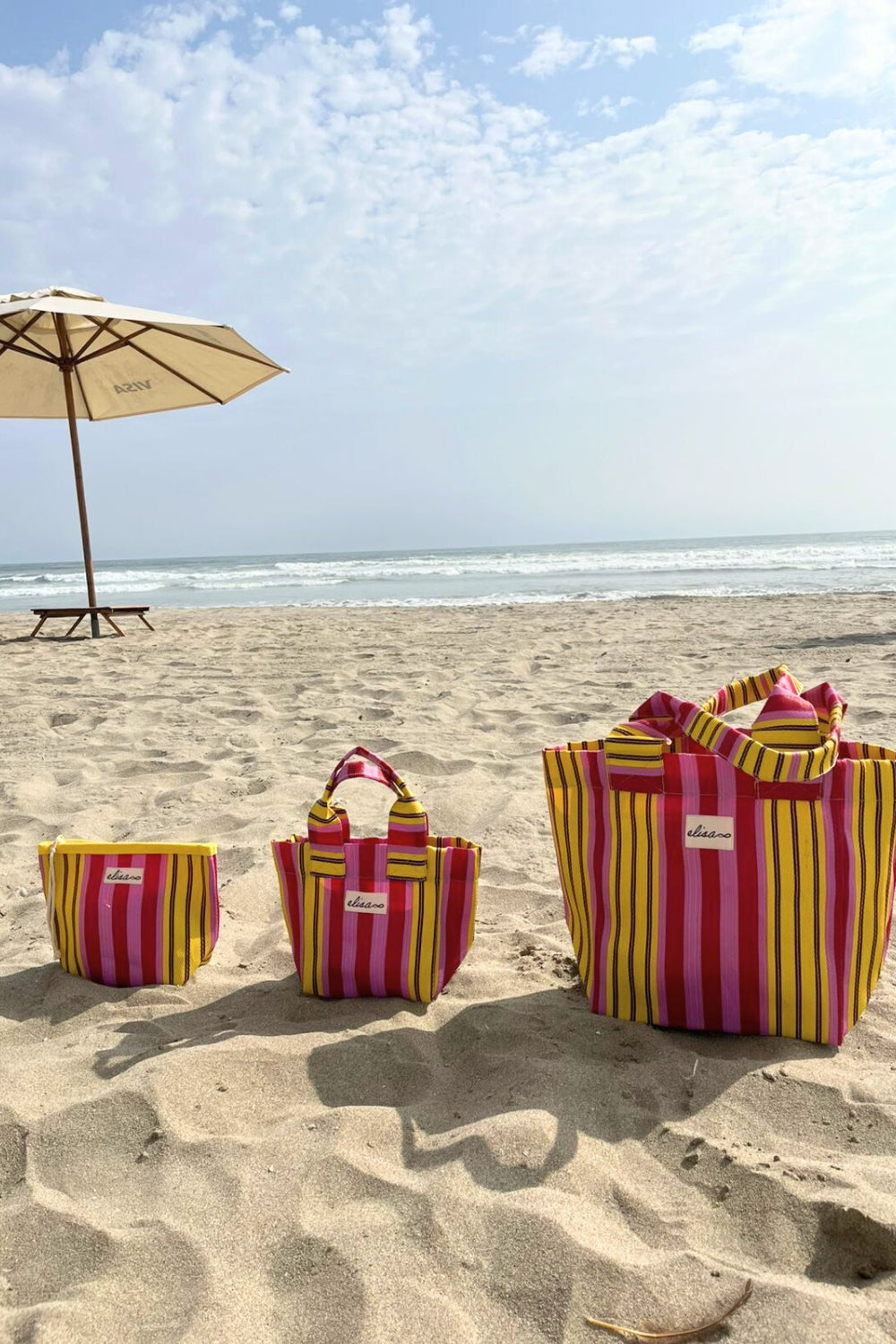 Ibiza Toiletry Bag - Yellow Stripes