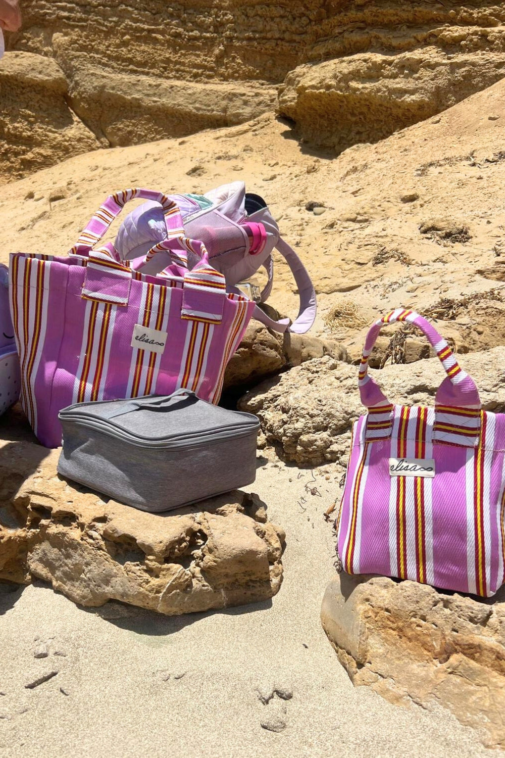 Ibiza Bag small - Rayas Morado
