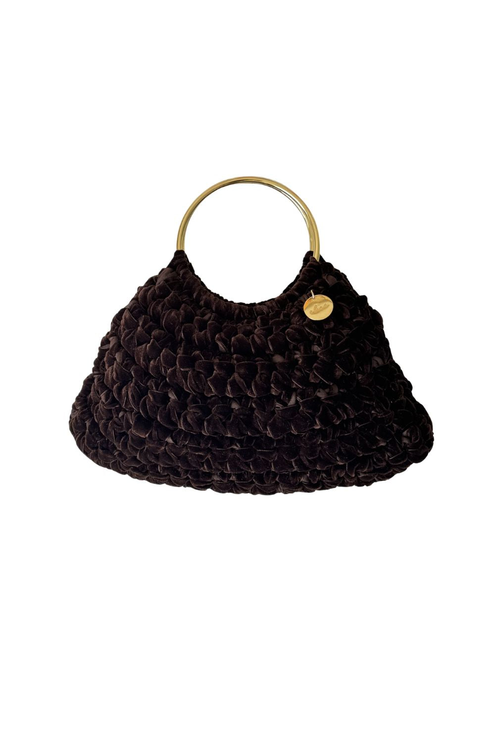 Martina velvet bag - marrón