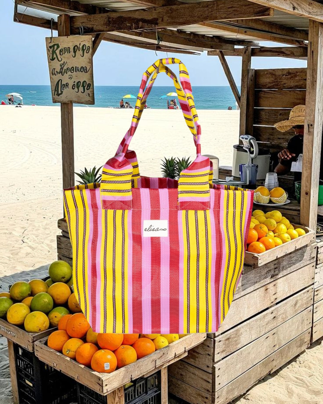 Ibiza Bag XL - Rayas Amarillo