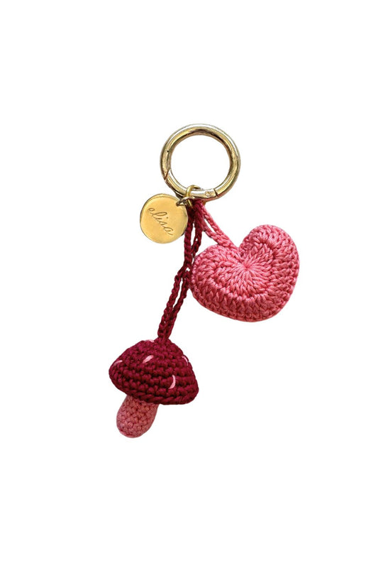 Elisa Charms - Love Mushroom (rosado y guinda)
