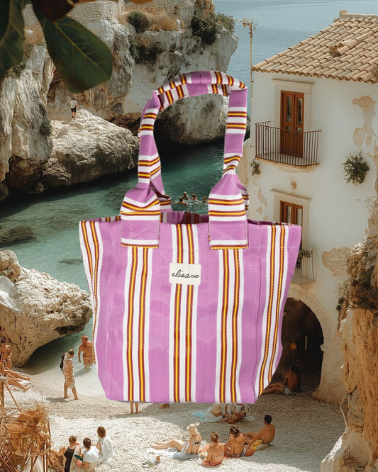 Ibiza Bag XL - Rayas Morado