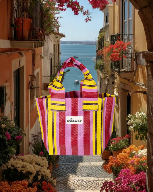 Ibiza bag small - Rayas Amarillo