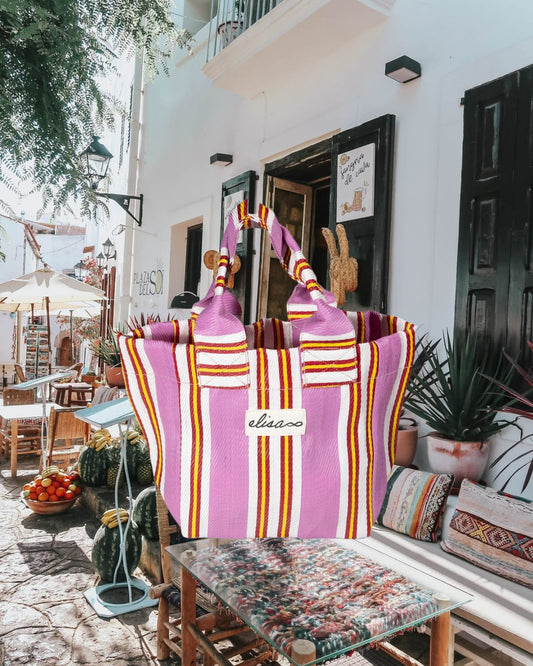 Ibiza Bag small - Rayas Morado