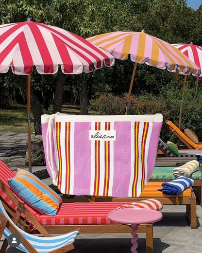 Ibiza neceser - Rayas Morado