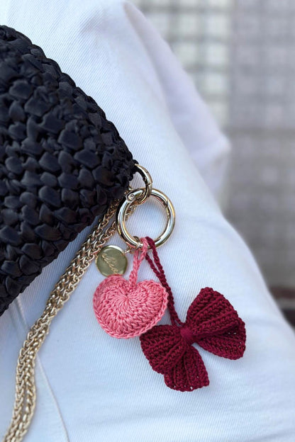 Elisa Charms - Lazo Love (guinda y rosado)