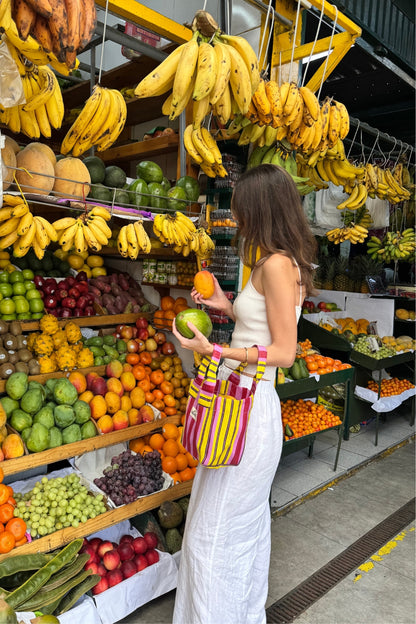 Ibiza bag small - Rayas Amarillo