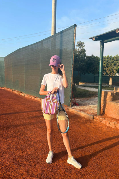 Ibiza Bag small - Rayas Morado