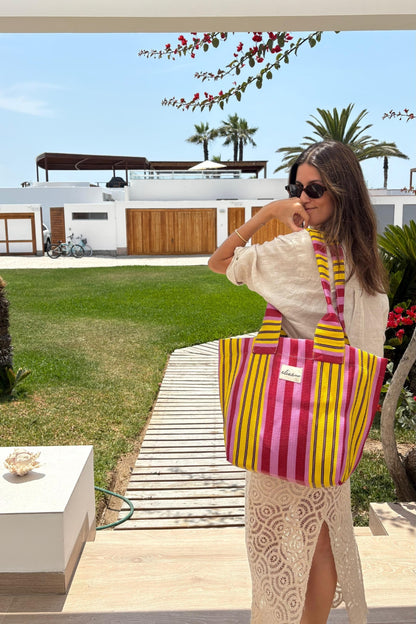 Ibiza Bag XL - Rayas Amarillo