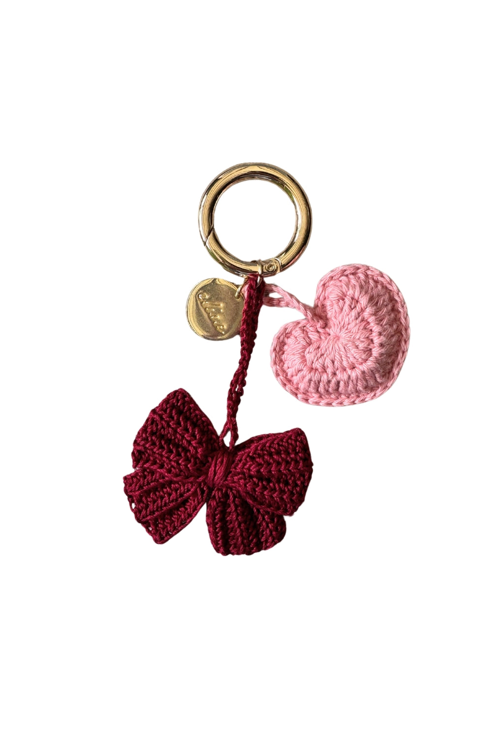 Elisa Charms - Lazo Love (guinda y rosado)