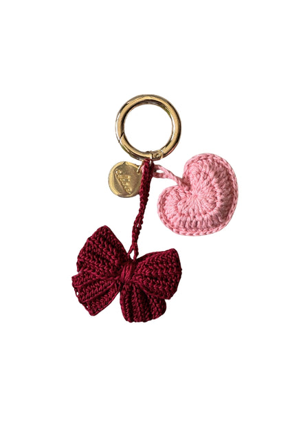 Elisa Charms - Lazo Love (guinda y rosado)