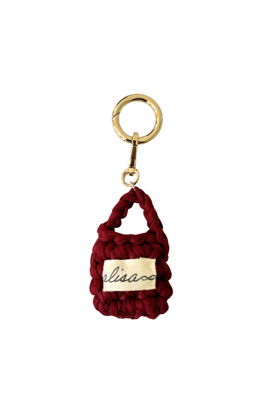 Mini Elisa bag charm - Guinda