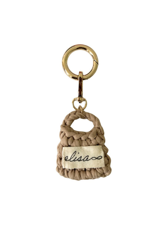 Mini Elisa bag charm - Beige