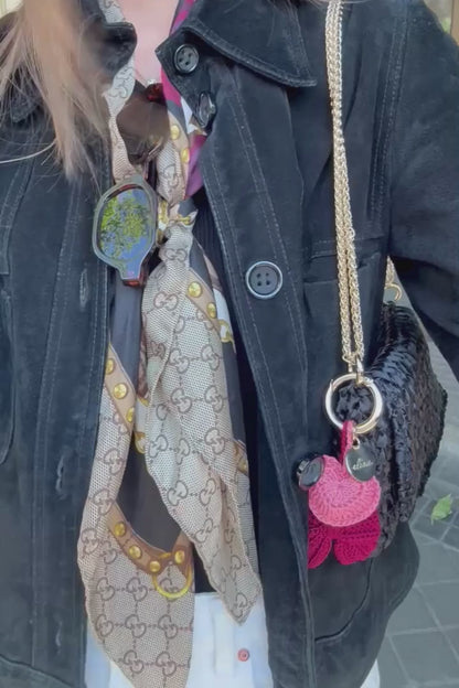 Elisa Charms - Lazo Love (guinda y rosado)